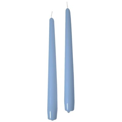 Cereria Di Giorgio Risthò Spitzkerzen für Kerzenhalter, Wachs, Dusty Blue, 2,2 x 25 cm Cereria Di Giorgio Risthò Spitzkerzen für Kerzenhalter, Wachs, Dusty Blue, 2,2 x 25 cm