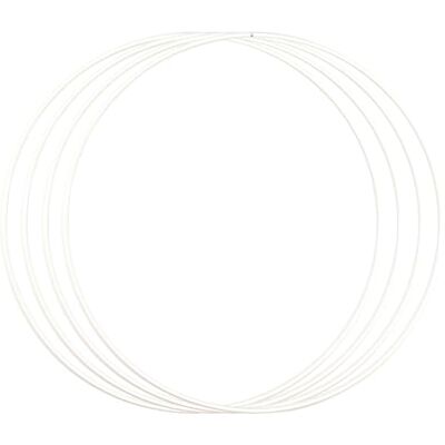 Creative 11016-005 Metallringe Ø 30 cm x 3 mm Kreis 4 Stück Drahtkreis Weiß und Deko Kranz aus Metall für TrockenblumenKranz, Makramee, Traumfänger, Mobile Basteln und Wanddeko, ø30cm Creative 11016-005 Metallringe Ø 30 cm x 3 mm Kreis 4 Stück Drahtkreis Weiß und Deko Kranz aus Metall für TrockenblumenKranz, Makramee, Traumfänger, Mobile Basteln und Wanddeko, ø30cm