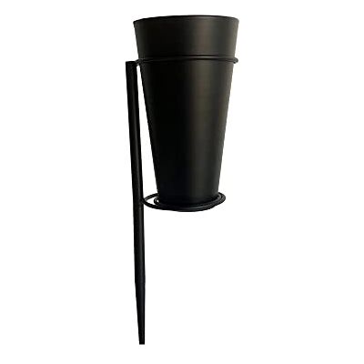 Generic Grabvase aus Metall, Blumenhalter im Boden, Friedhofsvase, Grabdekoration, mit Blumenschaum Generic Grabvase aus Metall, Blumenhalter im Boden, Friedhofsvase, Grabdekoration, mit Blumenschaum