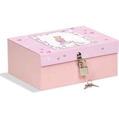 Mareli Box mit Schloss 18,5 x 14 x 7,5 cm, ideal zum Aufbewahren von Geheimnissen, Schmuck und Figuren Mareli Box mit Schloss 18,5 x 14 x 7,5 cm, ideal zum Aufbewahren von Geheimnissen, Schmuck und Figuren