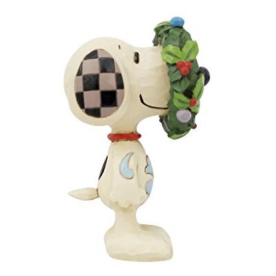 Enesco Jim Shore Peanuts Miniaturfigur Snoopy im Kranz, Mehrfarbig Enesco Jim Shore Peanuts Miniaturfigur Snoopy im Kranz, Mehrfarbig