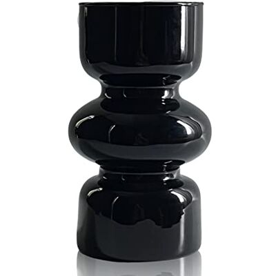 BLOFLO STU BLOFLO Glasvase für Hydrokultur, 17,8 cm, dreilagige Glas-Blumenvase, zur Dekoration, Moderne geometrische Vase für Dekoration von Heimbüro, Ausstellung, Hochzeitstisch, schwarz BLOFLO STU BLOFLO Glasvase für Hydrokultur, 17,8 cm, dreilagige Glas-Blumenvase, zur Dekoration, Moderne geometrische Vase für Dekoration von Heimbüro, Ausstellung, Hochzeitstisch, schwarz