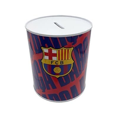 CYPBRANDS CyP Brands FC Barcelona Spardose aus Metall, versiegelt, mittelgroß, Blaugrana, Barça, offizielles Produkt CYPBRANDS CyP Brands FC Barcelona Spardose aus Metall, versiegelt, mittelgroß, Blaugrana, Barça, offizielles Produkt