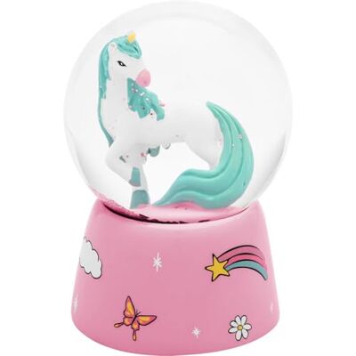 Sheepworld Traumkugel Motiv "Einhorn": Traumkugel mit 3D-Einhornfigur und Glitterschmetterlingen Sheepworld Traumkugel Motiv "Einhorn": Traumkugel mit 3D-Einhornfigur und Glitterschmetterlingen