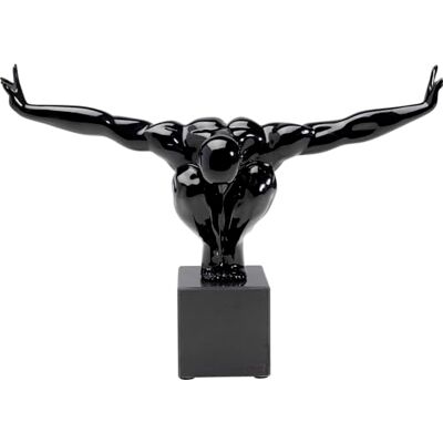Kare Schwarzer Athlet Skulptur - Dekorative Figur für Büro & Studio Kare Schwarzer Athlet Skulptur - Dekorative Figur für Büro & Studio