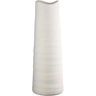 GILDE Bodenvase Morsum Keramik konisch Creme matt Höhe 56cm x Ø 16cm mit Flizgleiter Dekovase GILDE Bodenvase Morsum Keramik konisch Creme matt Höhe 56cm x Ø 16cm mit Flizgleiter Dekovase