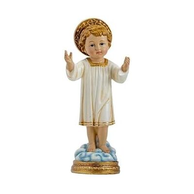 DRW Jesuskind stehendes Kleid aus Harz, handbemalt, 20 cm DRW Jesuskind stehendes Kleid aus Harz, handbemalt, 20 cm