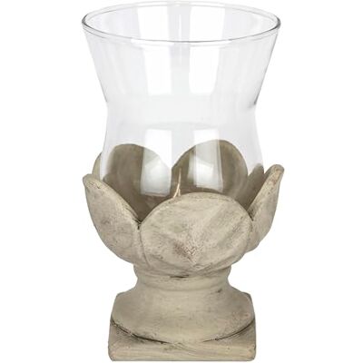 Flair Flower Windlicht mit Glas und Terrakotta Antik-Optik Outdoor Kerzenhalter Kerzenständer Terrasse Deko-Vase Tisch-Deko Gartendeko Weihnachten Laterne Deko-Objekt Pokal Vase Accessoire, 20cm Flair Flower Windlicht mit Glas und Terrakotta Antik-Optik Outdoor Kerzenhalter Kerzenständer Terrasse Deko-Vase Tisch-Deko Gartendeko Weihnachten Laterne Deko-Objekt Pokal Vase Accessoire, 20cm