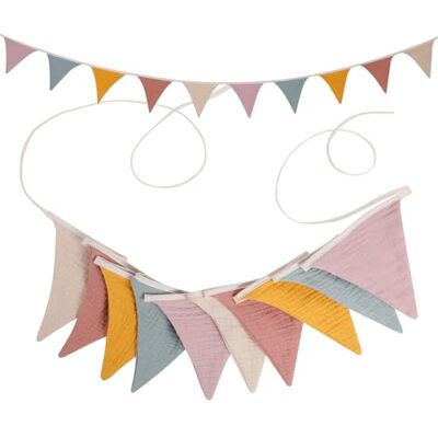 Romon Wimpelkette Kinderzimmer, Baumwolle Stoff Wimpelkette, Girlande Kinderzimmer Deko zum Aufhängen, Hausbett Deko Mädchen & Jungen, Wanddeko Geschenk, Babyzimmer Dekoration für Geburtstag Party Romon Wimpelkette Kinderzimmer, Baumwolle Stoff Wimpelkette, Girlande Kinderzimmer Deko zum Aufhängen, Hausbett Deko Mädchen & Jungen, Wanddeko Geschenk, Babyzimmer Dekoration für Geburtstag Party