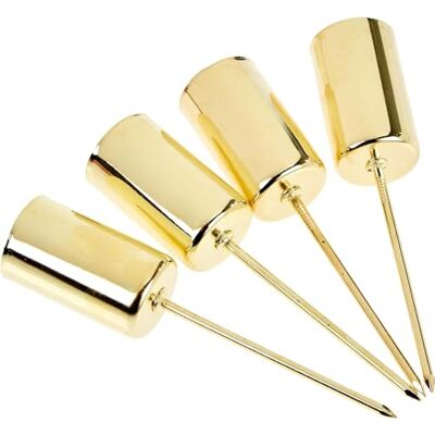Riffelmacher & Weinberger Riffelmacher 10860 Stabkerzenhalter, aus Metall, 2,3 x 11 cm, 4 Stück, Gold, Gesteck, Adventskranz, Dekoration, Weihnachten Riffelmacher & Weinberger Riffelmacher 10860 Stabkerzenhalter, aus Metall, 2,3 x 11 cm, 4 Stück, Gold, Gesteck, Adventskranz, Dekoration, Weihnachten