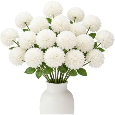 Floweroyal Künstliche Blumen, Chrysanthemen, 12 Stück weiß Floweroyal Künstliche Blumen, Chrysanthemen, 12 Stück weiß