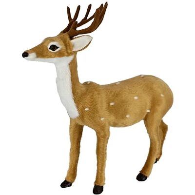 Flair Flower Tierfigur REH aus Kunstfell Realistisches Waldtier Statue Ornamente niedliches Pelz Plüschtier Wald-Pelztier Weihnachtsdeko Winterdeko, Rehbock Flair Flower Tierfigur REH aus Kunstfell Realistisches Waldtier Statue Ornamente niedliches Pelz Plüschtier Wald-Pelztier Weihnachtsdeko Winterdeko, Rehbock