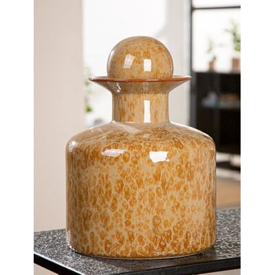 GILDE Deckelvase Mora Keramik Braun, 29 cm Höhe, 21 cm Durchmesser, Dekorative Vase GILDE Deckelvase Mora Keramik Braun, 29 cm Höhe, 21 cm Durchmesser, Dekorative Vase