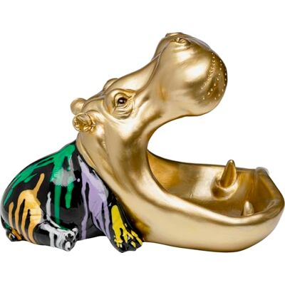 Kare Design Deko Figur Hungry Hippo, Mehrfarbig, 22x31x22 cm, Deko Objekt, Nilpferd Motiv, Handbemalt, Wohnzimmer Kare Design Deko Figur Hungry Hippo, Mehrfarbig, 22x31x22 cm, Deko Objekt, Nilpferd Motiv, Handbemalt, Wohnzimmer