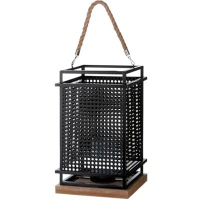 GILDE Casablanca Windlicht - Kerzenhalter Metall Geflecht, schwarz, 23x40cm GILDE Casablanca Windlicht - Kerzenhalter Metall Geflecht, schwarz, 23x40cm