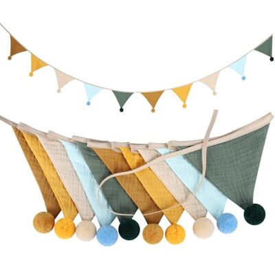 Cozary Wimpelkette Kinderzimmer, Wimpel Stoff Kinderzimmer, Girlande Mädchen Jungen Kinderzimmer Dekoration für Babybett, Party, Geburtstag Cozary Wimpelkette Kinderzimmer, Wimpel Stoff Kinderzimmer, Girlande Mädchen Jungen Kinderzimmer Dekoration für Babybett, Party, Geburtstag