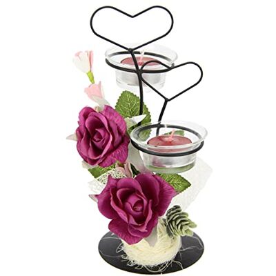 Flair Flower Dekorierter Teelichthalter aus Metall mit Glaseinsatz Teelichtkerze Herz und Kunstblumen Kerzenständer Kerzenhalter Tischdeko Kerzen Ostern Muttertag Valentinstag Hochzeit Hochzeitsdeko Windlicht Flair Flower Dekorierter Teelichthalter aus Metall mit Glaseinsatz Teelichtkerze Herz und Kunstblumen Kerzenständer Kerzenhalter Tischdeko Kerzen Ostern Muttertag Valentinstag Hochzeit Hochzeitsdeko Windlicht