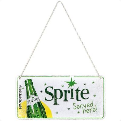 ART Retro Hängeschild, 10 x 20 cm, Sprite – Served Here – Geschenk-Idee als Bar-Zubehör, Original Lizenzprodukt (OLP), aus Metall, Vintage Design, Blechschilder Sprüche ART Retro Hängeschild, 10 x 20 cm, Sprite – Served Here – Geschenk-Idee als Bar-Zubehör, Original Lizenzprodukt (OLP), aus Metall, Vintage Design, Blechschilder Sprüche