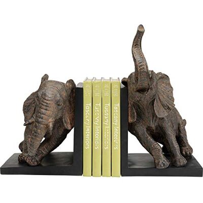 Kare Design Buchstützen Elefanten Figuren (2/Set), Schwarz, Antirutsch Unterfläche, Handgemalt, Geschenkidee, Bücherregal, Dekofigur, Tiere, 25x31x21 cm (H/B/T) Kare Design Buchstützen Elefanten Figuren (2/Set), Schwarz, Antirutsch Unterfläche, Handgemalt, Geschenkidee, Bücherregal, Dekofigur, Tiere, 25x31x21 cm (H/B/T)