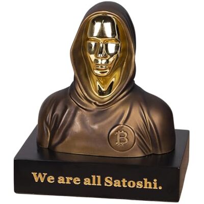 HumblePleb Handgefertigte 10,2 cm BTC Satoshi Nakamoto Skulptur Figur Harz Bitcoin Statue Bronze Finish Schreibtisch Ornamente für Bitcoiner HumblePleb Handgefertigte 10,2 cm BTC Satoshi Nakamoto Skulptur Figur Harz Bitcoin Statue Bronze Finish Schreibtisch Ornamente für Bitcoiner