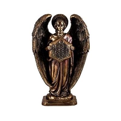 DRW Engel Metatron Figur aus Harz, handbemalt, Bronze, 20 cm DRW Engel Metatron Figur aus Harz, handbemalt, Bronze, 20 cm