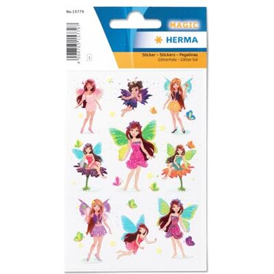 Herma Feen Aufkleber, Mädchen Glitzer Sticker für Kinder & Kleinkinder, Kinderaufkleber mit Elfen Motiv für Stickeralbum Scrapbook Fotoalbum Geschenk Geburtstag Dekoration Briefe Basteln Herma Feen Aufkleber, Mädchen Glitzer Sticker für Kinder & Kleinkinder, Kinderaufkleber mit Elfen Motiv für Stickeralbum Scrapbook Fotoalbum Geschenk Geburtstag Dekoration Briefe Basteln