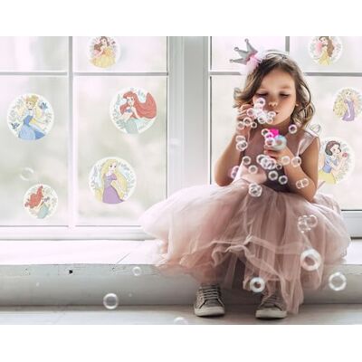 Komar Disney Fensterbild Princess Kindness Bubbles, selbsthaftende Fenstersticker, 30 x 30 cm, 2 Bogen, für Kinderzimmer, Babyzimmer, Mädchenzimmer Komar Disney Fensterbild Princess Kindness Bubbles, selbsthaftende Fenstersticker, 30 x 30 cm, 2 Bogen, für Kinderzimmer, Babyzimmer, Mädchenzimmer