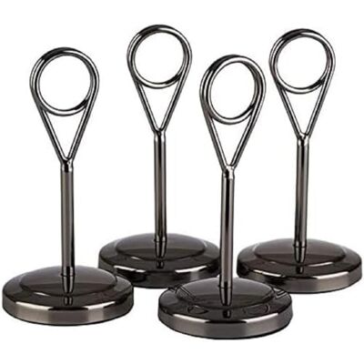 APS Tischkartenhalter 4er Set, Tischkarten, Fotohalter, hochglanzpoliert, inkl. 20 schwarze Beschriftungskarten aus Polypropylen, 5x5 cm, Höhe 15,5 cm APS Tischkartenhalter 4er Set, Tischkarten, Fotohalter, hochglanzpoliert, inkl. 20 schwarze Beschriftungskarten aus Polypropylen, 5x5 cm, Höhe 15,5 cm