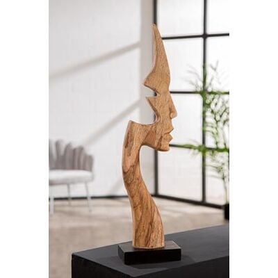 GILDE Skulptur Silhouette aus Mangoholz, naturfarben, Gesichtsmotiv, 64 cm hoch, 16 cm breit, 9 cm tief GILDE Skulptur Silhouette aus Mangoholz, naturfarben, Gesichtsmotiv, 64 cm hoch, 16 cm breit, 9 cm tief