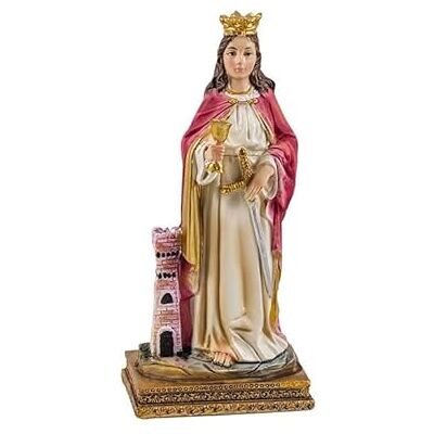 DRW Figur Santa Barbara aus Harz, 11 cm, mit PVC-Box mit Geschichte DRW Figur Santa Barbara aus Harz, 11 cm, mit PVC-Box mit Geschichte