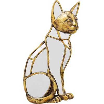 KARE+ Wanddekoration Spiegel - Katze, Gold, 24x3.5x38 cm - Wanddekoration KARE+ Wanddekoration Spiegel - Katze, Gold, 24x3.5x38 cm - Wanddekoration