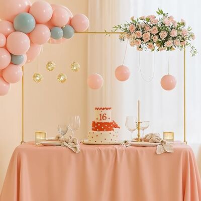 Relaxdays Tischbogen, ausziehbar, H: 78,5–118 cm, B: 107–265 cm, Metall, Geburtstag & Hochzeit, Dekostange Tisch, Gold Relaxdays Tischbogen, ausziehbar, H: 78,5–118 cm, B: 107–265 cm, Metall, Geburtstag & Hochzeit, Dekostange Tisch, Gold