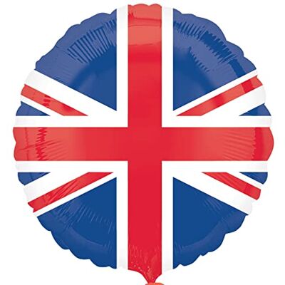 amscan Britische Flagge Runde Folienballons 45cm amscan Britische Flagge Runde Folienballons 45cm