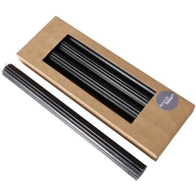 BOLTZE Stabkerze Classic (4-tlg., schwarz, 25 cm, aus Wachs, geriffelte Oberfläche, klassisches Design, Stabkerze, Kerze, schwarze Kerze, Deko) 2408493 BOLTZE Stabkerze Classic (4-tlg., schwarz, 25 cm, aus Wachs, geriffelte Oberfläche, klassisches Design, Stabkerze, Kerze, schwarze Kerze, Deko) 2408493