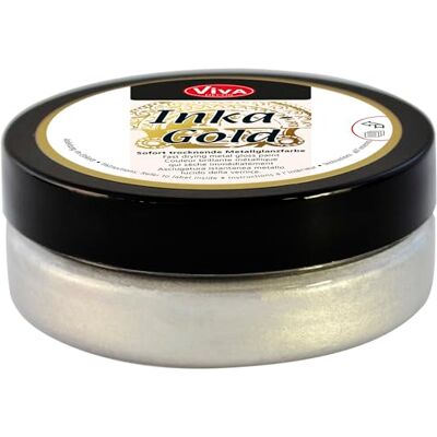 Viva Decor Inka Gold 62,5 g Platin glänzende Wachspaste zum Polieren und Veredeln, Dekorpaste für Patina Effekte, Möbelveredelung, Vintage Look, Reliefarbeiten und kreative Oberflächen Viva Decor Inka Gold 62,5 g Platin glänzende Wachspaste zum Polieren und Veredeln, Dekorpaste für Patina Effekte, Möbelveredelung, Vintage Look, Reliefarbeiten und kreative Oberflächen