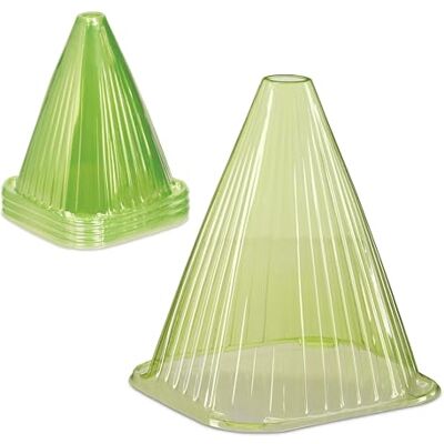 Relaxdays Pflanzenhut Schnecken, 32er Set, Schneckenschutz, Frostschutz, HxBxT: 22 x 19 x 19 cm, PVC Pflanzhüte, grün Relaxdays Pflanzenhut Schnecken, 32er Set, Schneckenschutz, Frostschutz, HxBxT: 22 x 19 x 19 cm, PVC Pflanzhüte, grün