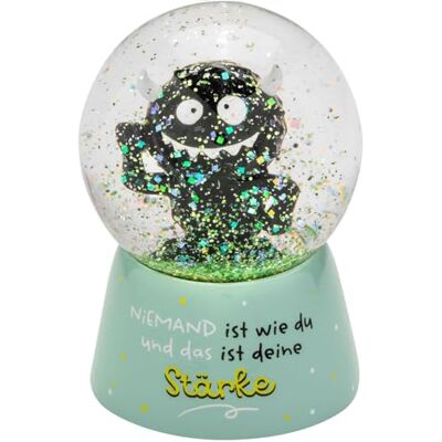 Sheepworld H:PPY Life Traumkugel Monster mit Spruch Stärke Schneekugel zum Schütteln, Polyresin, Höhe 6,5 cm Geschenk zum Geburtstag, Freundschaft 74166 Sheepworld H:PPY Life Traumkugel Monster mit Spruch Stärke Schneekugel zum Schütteln, Polyresin, Höhe 6,5 cm Geschenk zum Geburtstag, Freundschaft 74166