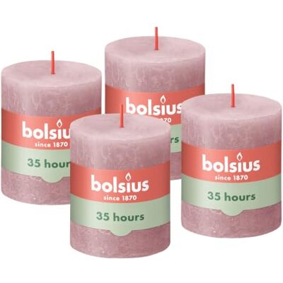 bolsius Rustikale Stumpenkerze Altrosa 4 Stück Lange Brenndauer von 35 Stunden Haushaltskerze Innendekoration geruchlos natürliches veganes Wachs ohne Palmöl 8 x 7 cm bolsius Rustikale Stumpenkerze Altrosa 4 Stück Lange Brenndauer von 35 Stunden Haushaltskerze Innendekoration geruchlos natürliches veganes Wachs ohne Palmöl 8 x 7 cm