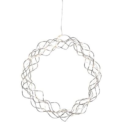 EGLO LED Lichterkranz, Fensterlicht Weihnachten aus Draht und Kunststoff in Chrom, Weihnachtskranz beleuchtet, Wohnzimmer Fensterdeko, warmweiß, Ø 30 cm, Länge Kabel 350 cm EGLO LED Lichterkranz, Fensterlicht Weihnachten aus Draht und Kunststoff in Chrom, Weihnachtskranz beleuchtet, Wohnzimmer Fensterdeko, warmweiß, Ø 30 cm, Länge Kabel 350 cm