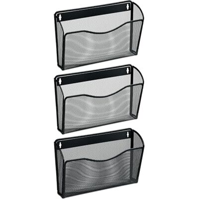 Relaxdays Zeitschriftenhalter Wand, 3er Set, A4, Eisen, HBT: 22 x 35,5 x 8,5 cm, Magazinhalter, Zeitungshalter, schwarz Relaxdays Zeitschriftenhalter Wand, 3er Set, A4, Eisen, HBT: 22 x 35,5 x 8,5 cm, Magazinhalter, Zeitungshalter, schwarz