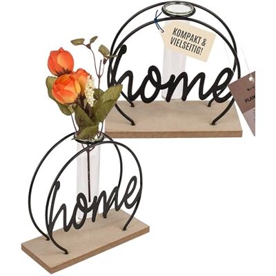 Out of the blue Metall-Pflanzenhalter auf Holzplatte HOME – Reagenzglas-Vase für Einzelpflanzen – Dekorative Kombination aus Metall & Holz – Stilvolle Tischdeko für Wohnzimmer Büro & Flur Out of the blue Metall-Pflanzenhalter auf Holzplatte HOME – Reagenzglas-Vase für Einzelpflanzen – Dekorative Kombination aus Metall & Holz – Stilvolle Tischdeko für Wohnzimmer Büro & Flur