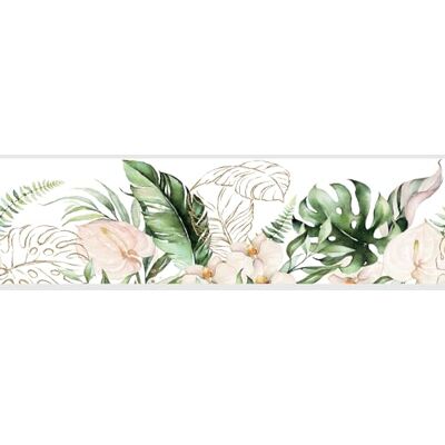AG Design Selbstklebende Bordüre für Küche, Wohnzimmer, Wand Sticker, Mehrfarbig, 500 x 13,8 cm (Blumen) AG Design Selbstklebende Bordüre für Küche, Wohnzimmer, Wand Sticker, Mehrfarbig, 500 x 13,8 cm (Blumen)
