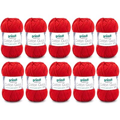 Gründl Cotton Quick Uni Garn - 100% Baumwolle - Weich & Langlebig Gründl Cotton Quick Uni Garn - 100% Baumwolle - Weich & Langlebig
