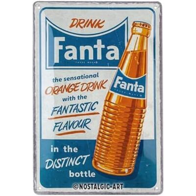 ART Retro Blechschild, 20 x 30 cm, Fanta – Sensational Orange Drink – Geschenk-Idee als Bar-Zubehör, Original Lizenzprodukt (OLP), aus Metall, Vintage Design, Blechschilder Sprüche ART Retro Blechschild, 20 x 30 cm, Fanta – Sensational Orange Drink – Geschenk-Idee als Bar-Zubehör, Original Lizenzprodukt (OLP), aus Metall, Vintage Design, Blechschilder Sprüche