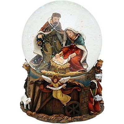 Dekohelden24 Schneekugel, Heilige Familie, mit Sound, Maße H/B/Ø Kugel: ca. 14,5 x 11 cm/Ø 10 cm.. Dekohelden24 Schneekugel, Heilige Familie, mit Sound, Maße H/B/Ø Kugel: ca. 14,5 x 11 cm/Ø 10 cm..