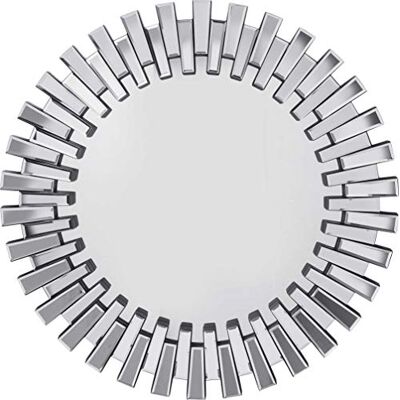 Kare Design Spiegel Sprocket, Silber, 92cm Durchmesser, Wandspiegel, Deko Spiegel, Wohnaccessoire, mit Rahmen, Rund, Wohnzimmer Kare Design Spiegel Sprocket, Silber, 92cm Durchmesser, Wandspiegel, Deko Spiegel, Wohnaccessoire, mit Rahmen, Rund, Wohnzimmer