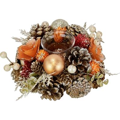 Flair Flower Natur-Teelichthalter aus Trockenblumen Zapfen Christkugeln Beeren mit Glaseinsatz 20cm Weihnachtsdeko Tischdeko Adventsdeko Naturdeko Kerzenhalter Teelichthalter Weihnachten Flair Flower Natur-Teelichthalter aus Trockenblumen Zapfen Christkugeln Beeren mit Glaseinsatz 20cm Weihnachtsdeko Tischdeko Adventsdeko Naturdeko Kerzenhalter Teelichthalter Weihnachten