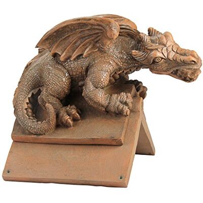 Design Toscano Apex, der geflügelte Drache, Skulpturaler Dachsitzer Design Toscano Apex, der geflügelte Drache, Skulpturaler Dachsitzer