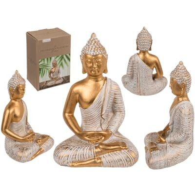 Out of the blue Deko-Figur, Buddha, ca. 11 x 9 x 16,5 cm, aus Polyresin, in Geschenkverpackung, Gold Out of the blue Deko-Figur, Buddha, ca. 11 x 9 x 16,5 cm, aus Polyresin, in Geschenkverpackung, Gold