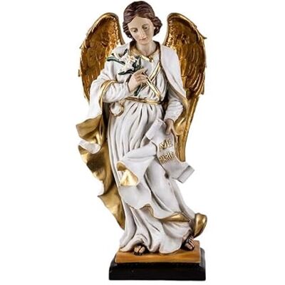 DRW Figur Erzengel Heiliger Gabriel, Kunstharz, handbemalt, 30 cm DRW Figur Erzengel Heiliger Gabriel, Kunstharz, handbemalt, 30 cm